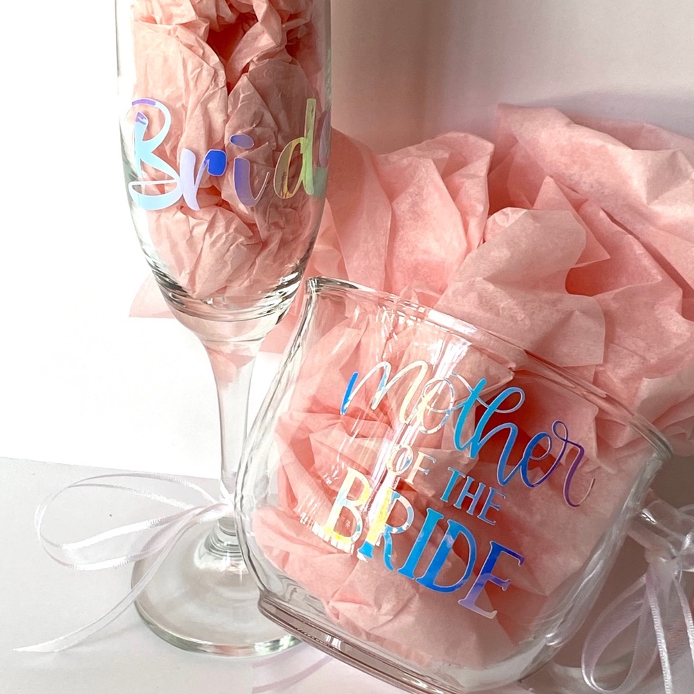 Bridal Gift Set Champagne Glass and Coffee Mug - Picture 3 of 6